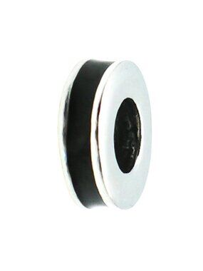 Chamilia Black Enamel Sterling Silver Spacer Charm
